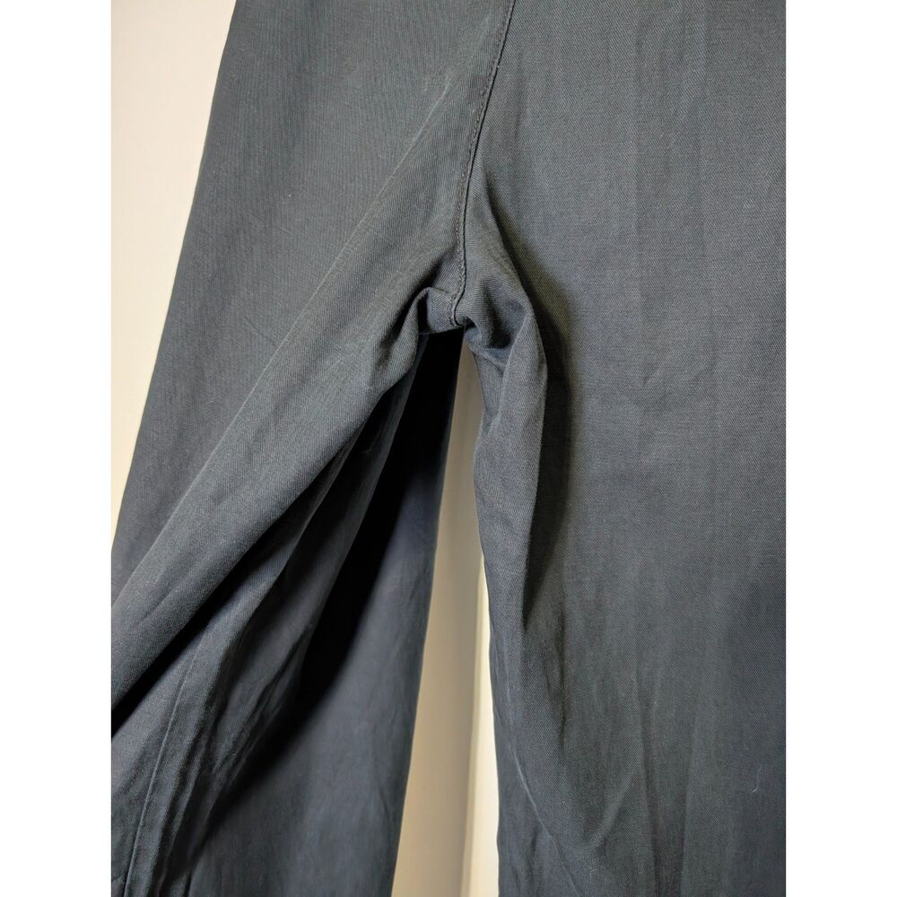 Madewell The Harlow Wide-Leg Pant Size 6 Deep True Black Linen Sailor Tab - Picture 6 of 6